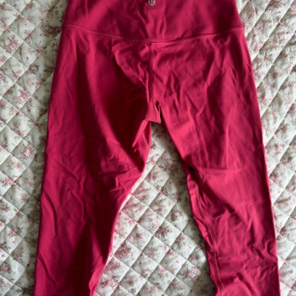 Lululemon Women's Pink and Red Leggings
